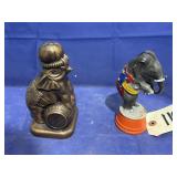 Cast Iron Elephant Coin Bank & elephant statue