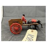 Cast Iron Elephant & cart