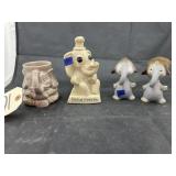4 pcs. Elephant figurines & elephant cup