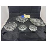 5 Pcs - Glass Dishes - Candle Holders & More