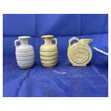 3 Pcs Frankoma Pottery - Mini Pitchers
