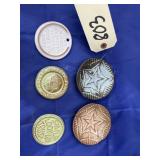 5 Pcs - Frankoma Pottery Medallions