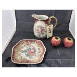 Candle Holders - Oriental Accent Pitcher & Basin