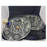 2 - Glass Serving Trays