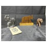3 pcs. Assorted Elephant Figurines