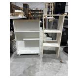 Rolling Shelf & Cubby Shelf