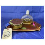 3 Pcs - Trinket Box - Tray & Chantilly Perfume
