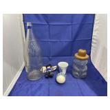 5 pcs. Jumbo glass bottle, bear jar, 1 cup
