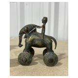 Metal Elephant on Wheels