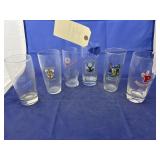 6 Pcs - Advertising Beer Glasses