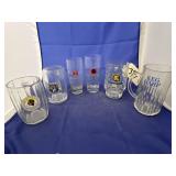 6 Pcs - Advertising Beer Glasses