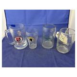 4 Pcs - Advertising Beer Mugs & Glass