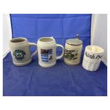 4 Pcs - Advertising Beer Mugs