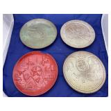 4 pcs. Frankoma Pottery Collector Plates