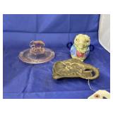 Elephant Ash Trays & Elephant Cup w/Lid