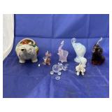 5 Pcs - Elephant Glass Figurines