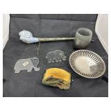 6 Pcs - Business Card Holder - Metal Tray