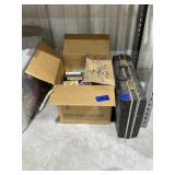 Box of VHS Tapes & Brief Case Envelope