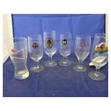 6 Pcs - Advertising Beer Glasses