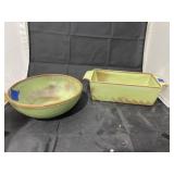 Frankoma Pottery Bowl & Bread Pan