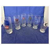 6 Pcs - Advertising Beer Glasses