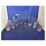 8 Pcs - Advertising Beer Glasses