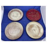 4 pcs. Frankoma Pottery Collector Plates