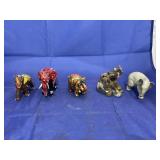 5 pcs. Decorative elephant figurines