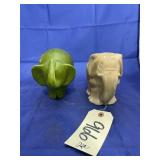 Elephant planter & elephant figure