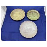 3 pcs. Frankoma Pottery collector Plates