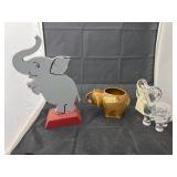 3 Pcs Elephants - Wooden Dï¿½cor - GOP Planter