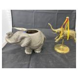 2 Pcs Elephants - Ceramic Planter - Carousel