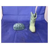 Van Briggle Pottery Boot & Incense Holder