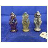 3 pcs. Summit Art Glass iridescent figurines