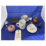 11 Pcs - Paperweight - Cups/Saucers - Tin Cup