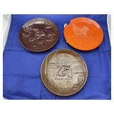 3 pcs. Frankoma Pottery Collector Plates