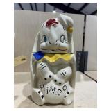 Ceramic Dog/Elephant Reversible Cookie Jar
