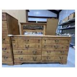 Dresser w/Mirror 63"L x 16"W x 35"H
