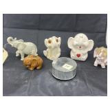 5 Pcs - Elephant Figurines & Coin Banks