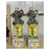 2 Pcs Elephants - 1972 Decanters