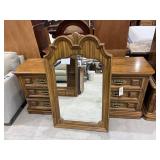 2 Pc Dresser 6-Drawers & Door w/Mirror