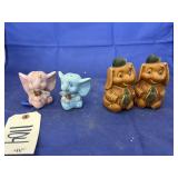 4 pcs. Elephant Salt/Peppers