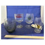 4 Pcs - Advertising Beer Glasses