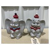 2 Walt Disney Dumbo Figures