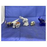 5 pcs. of elephant figurines-Fenton & more