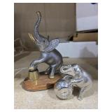 2 - Pewter Elephant Figures