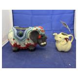 Elephant Planter& Elephant Creamer