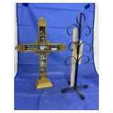2 Pcs- Coffee Mug Holder & Decorative Cross