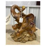 Wooden Elephant Figure