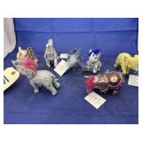 7 pcs. Collectible Elephant Figurines, Hamilton